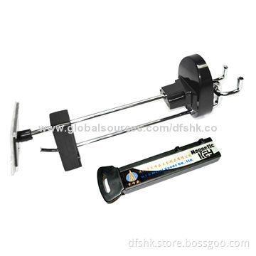Retail Adjustable Stop Lock Security Display Hook with Open Back Locking Plate